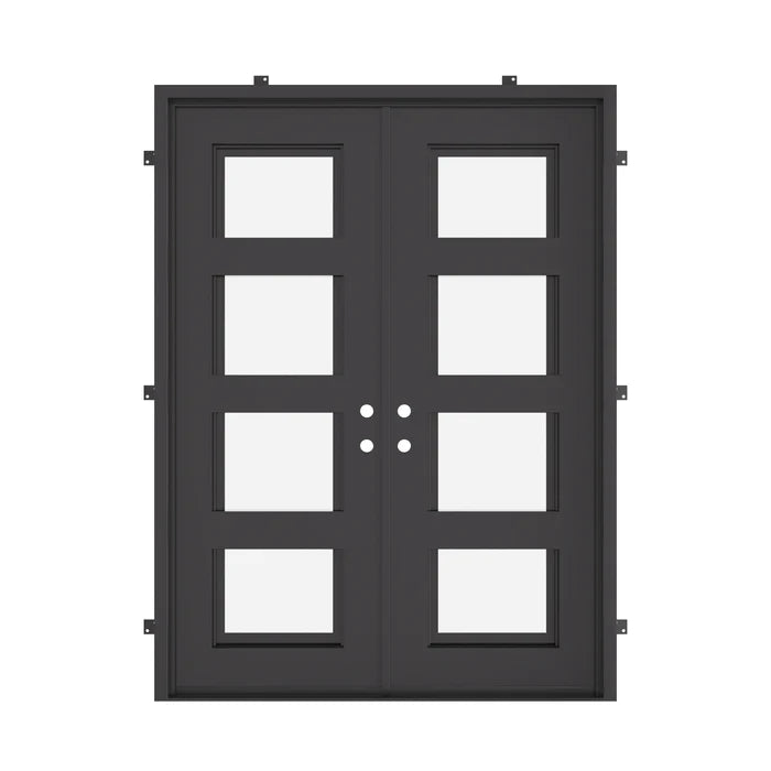 Knox flat top patio door in bronze finish for cold temperatures.