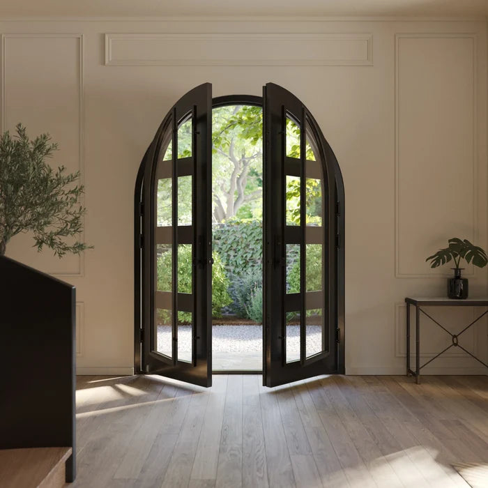 Knox full arch top iron french door for cold weather.
