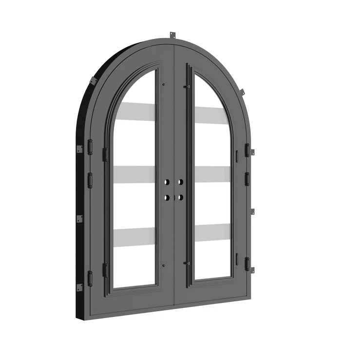 Knox full arch top iron french door thermally broken.