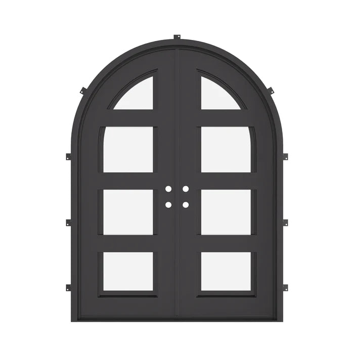 Knox radius top iron french door with thermal barrier.