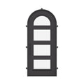 Knox exterior full arch door with thermal barrier in matte black.