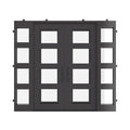 Knox double flat steel front doors with side windows for wide entryway