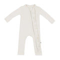 Kyte Baby - Ribbed Ruffle Zipper Romper in Oat