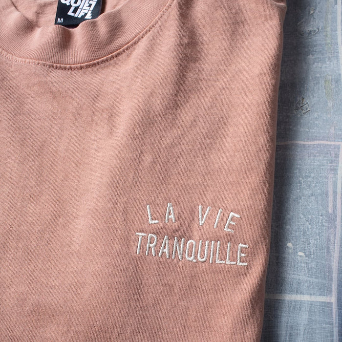 La Vie Tranquille Embroidered T - SMALL ONLY