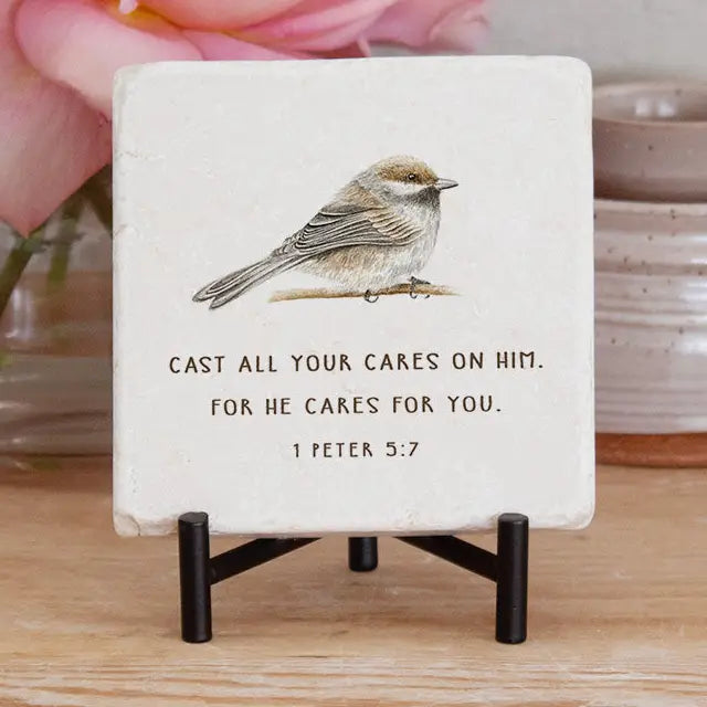 Large Scripture Block Iron Stand