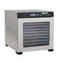 Lem stainless steel dehydrator with digital display on a white background