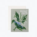 Lily of the Valley “With Deepest Sympathy” Greeting Card
