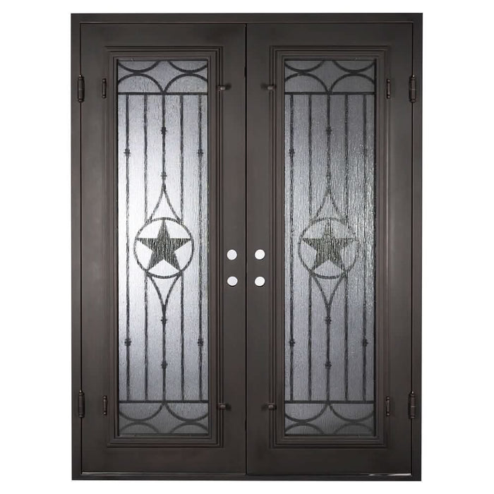 Lone Star thermally broken flat top door in bronze finish.