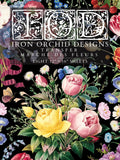 Iron Orchid Designs transfer sheet with floral design on a black background