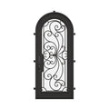 Miracle single full arch entry door thermally broken with efficient glass in matte black.