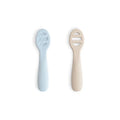 Mushie - First Feeding Baby Spoons 2-Pack in Powder Blue / Sand