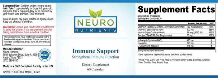 Neuro Nutrients Immune Support Capsules 2