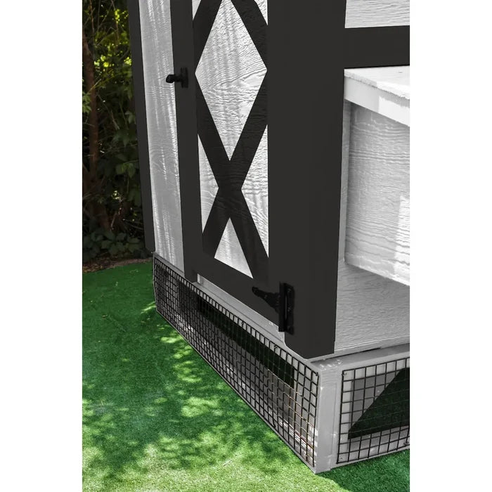 White OverEZ Medium Wire Chicken Coop Panels shown from the side.