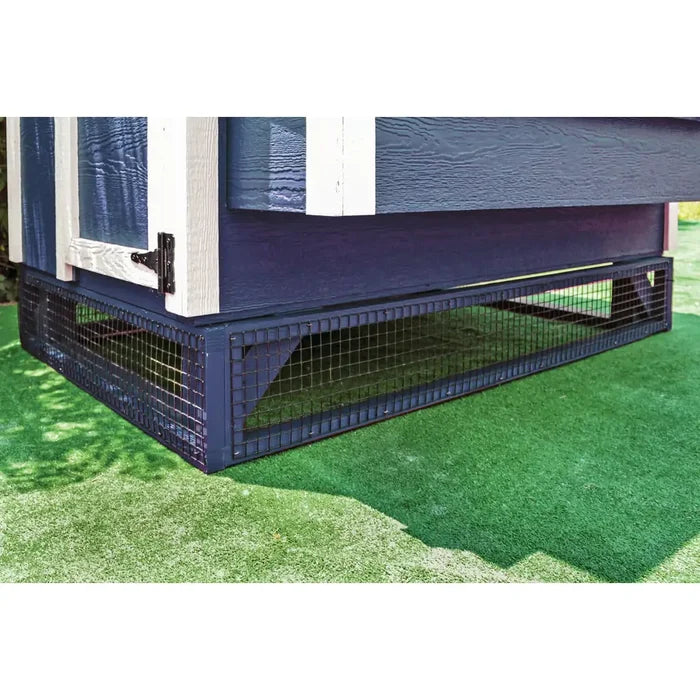 Coastal OverEZ Medium Wire Chicken Coop Panels fitted around a coop corner.