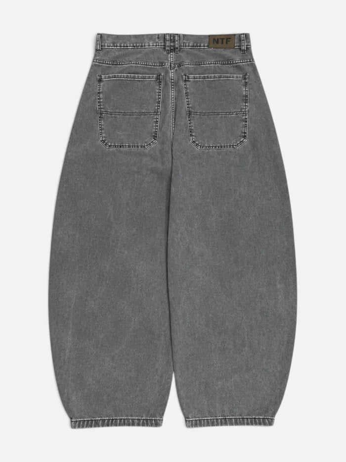 Pantalon Jean NTF Harlem Barrel Gris Reflex