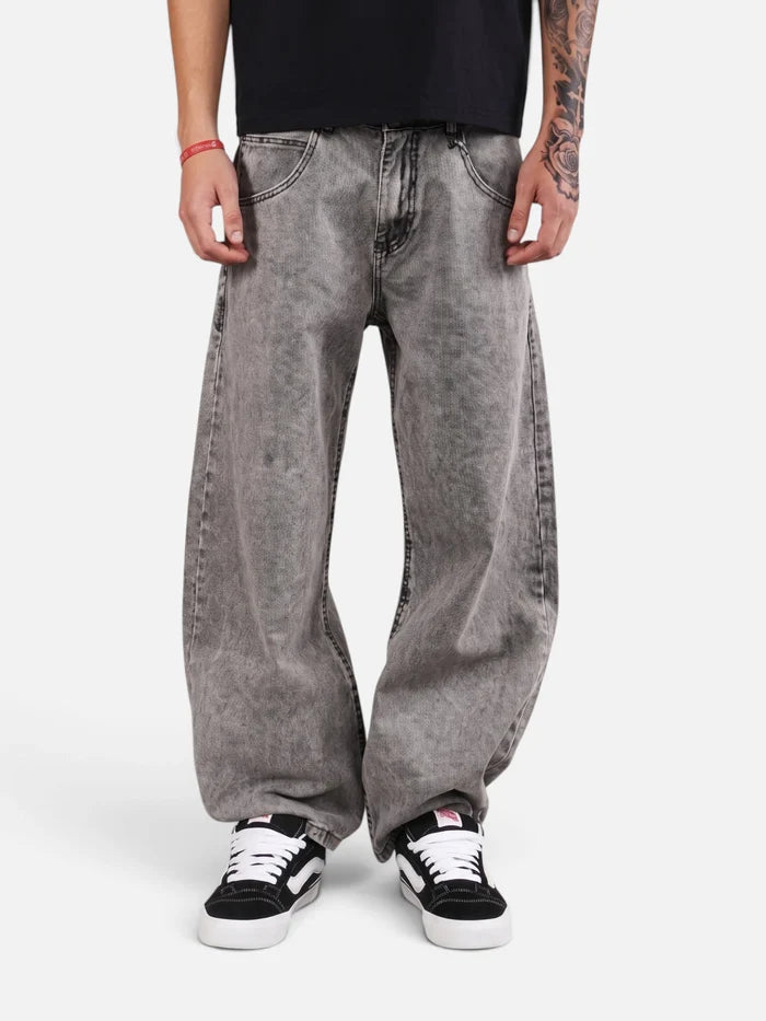 Pantalon Jean NTF Harlem Barrel Gris Reflex