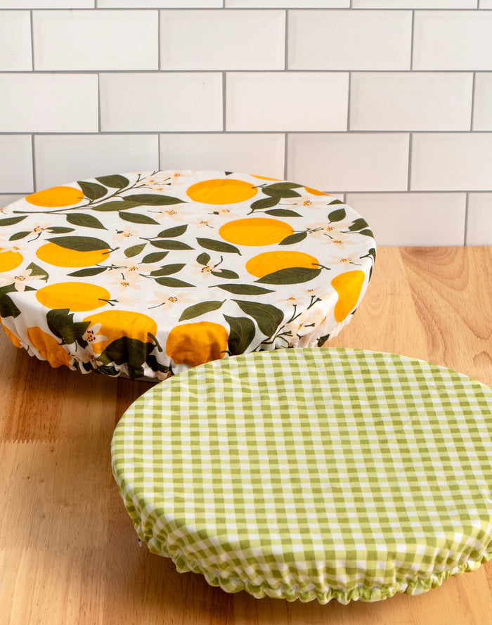 Paper Farm Press Orange Orchard Bowl Cover Set