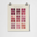 Pink Watercolor Swatches Fine Art Print
