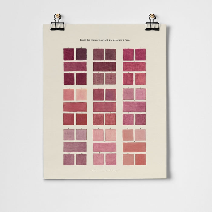 Pink Watercolor Swatches Fine Art Print