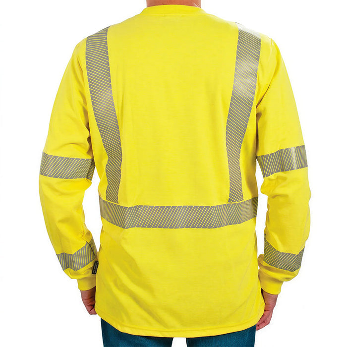 Polartec Hi Visibility Flame Resistant Shirt with Segmented Striping