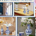PORCELAIN BLUE AND WHITE VASES