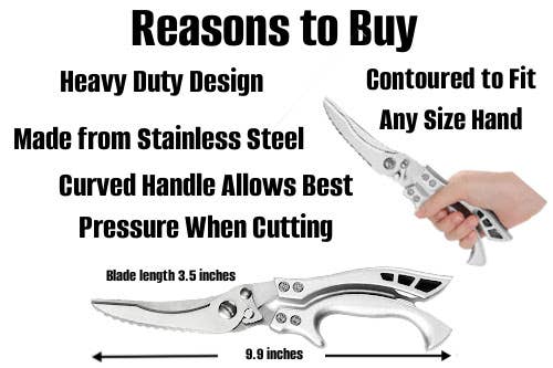 Poultry & Kitchen Shears Use for Chicken, Turkey, & Herbs