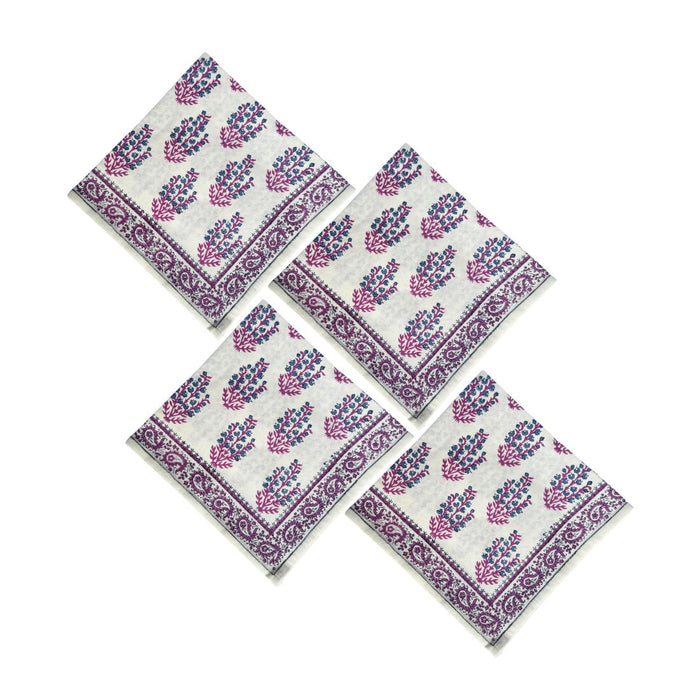 PURPLE & BLUE PAISLEY TABLE LINENS