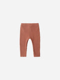 Quincy Mae – Ribbed Legging in Rusty Red