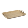 RAFFIA & CHAMBRAY TRAY