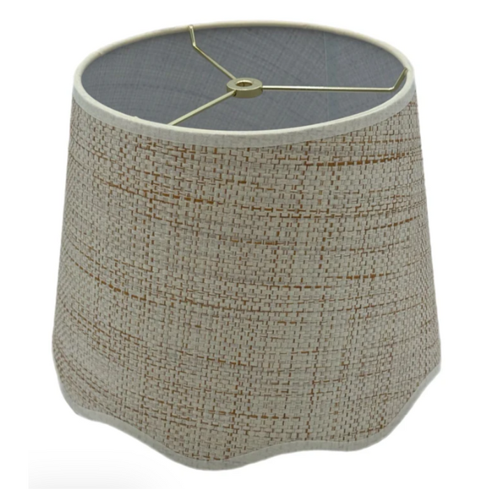 RAFFIA SCALLOPED LAMP SHADE
