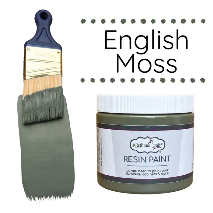 Rethunk Junk Resin Paint ENGLISH MOSS Furniture and Cabinet Paint