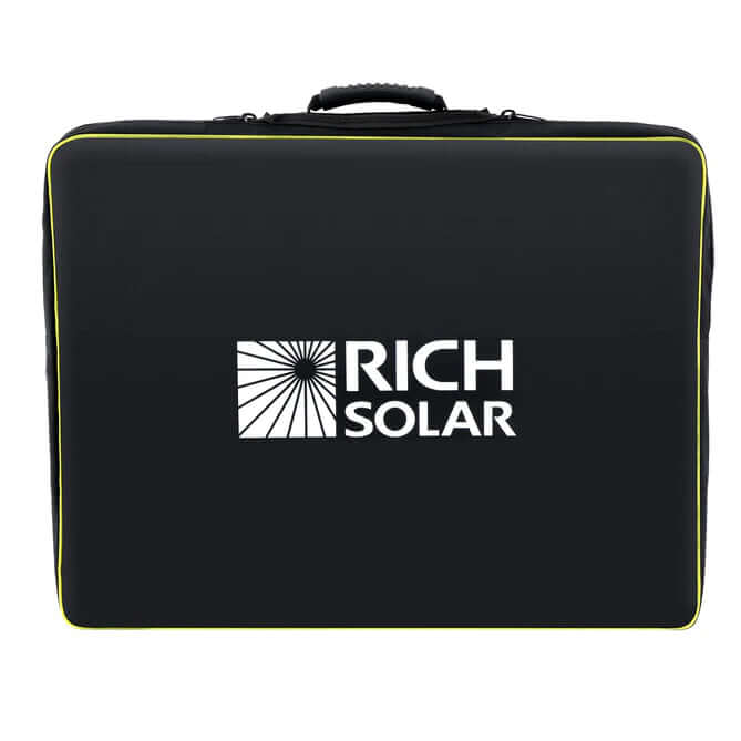 Mega 100 Watt Portable Solar Panel Briefcase - Folded Front View