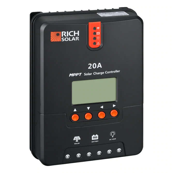 20 Amp MPPT Solar Charge Controller - Front View