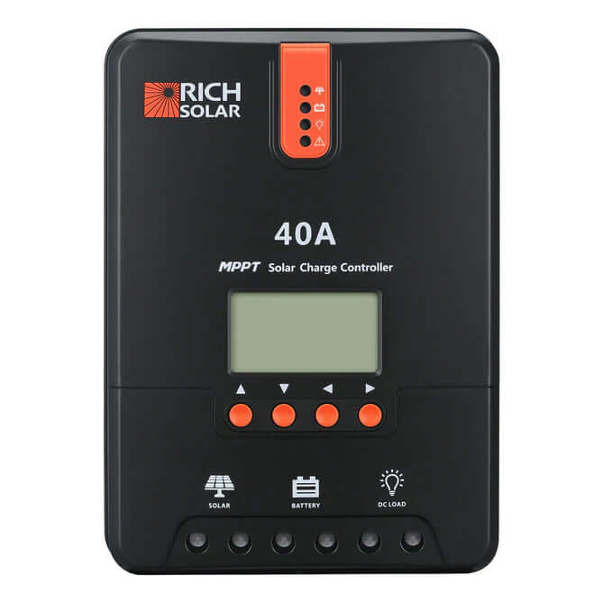 40 Amp MPPT Solar Charge Controller - Front View