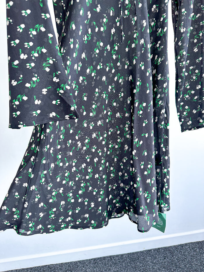 Rixo London Celeste Silk Ditsy Floral Print Summer Mini Dress - House Of Huntington