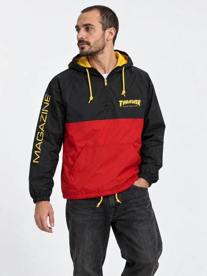 Rompeviento Thrasher Anorak Magazine Rojo Negro — vista principal
