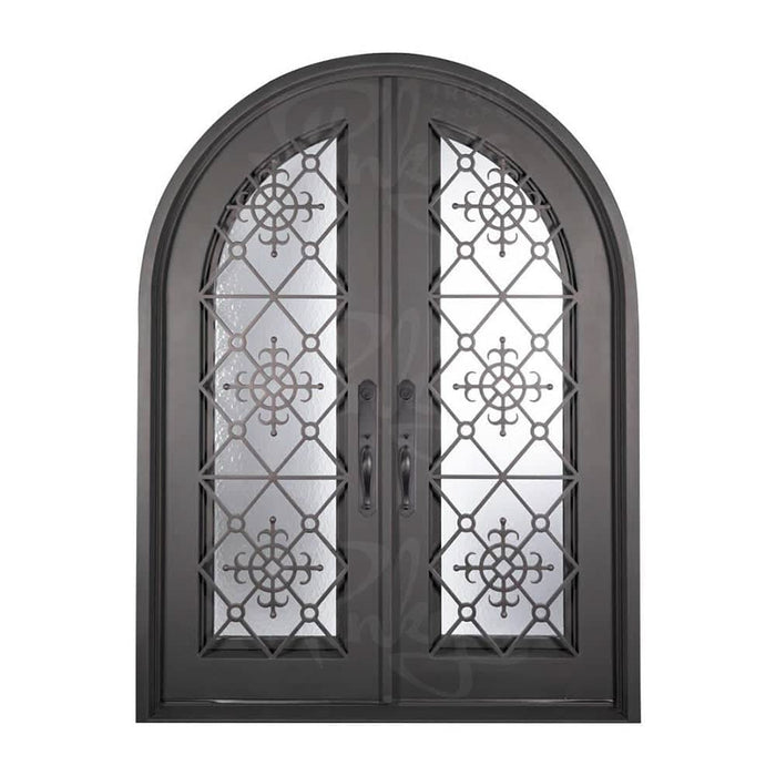 San Francisco radius top iron french door with thermal barrier.