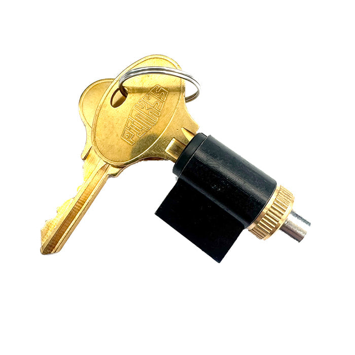 Cylinder replacement schlage keyway with 2 keys in black finish.