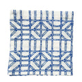 SET OF SIX BLUE BAMBOO TRELLIS NAPKINS