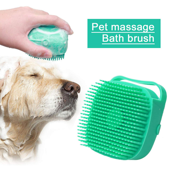 Close-up of soft bristles on the Silicone Pet Bath Brush