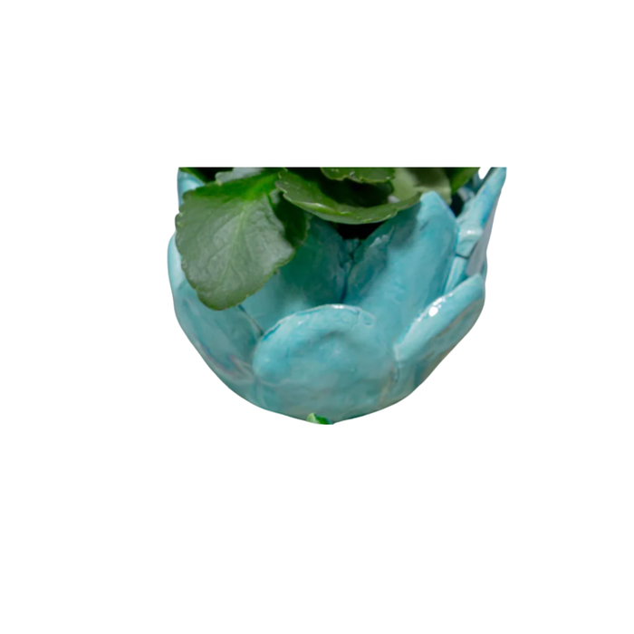 SMALL BLUE ARTICHOKE CACHEPOT