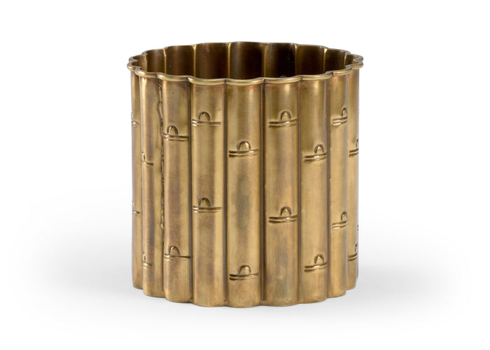 SMALL BRASS BAMBOO PLANTER