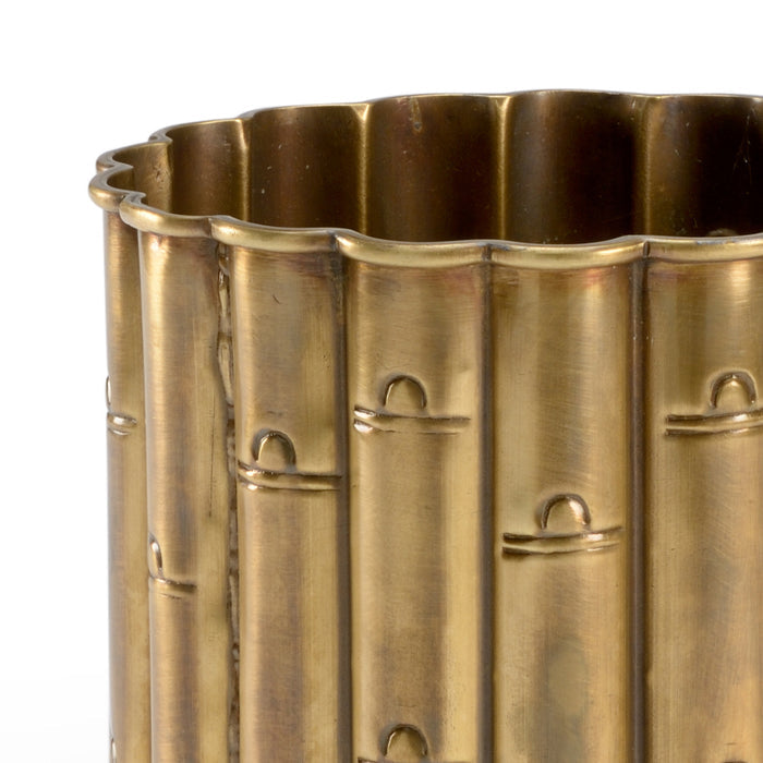 SMALL BRASS BAMBOO PLANTER