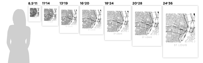 St Louis Map Print