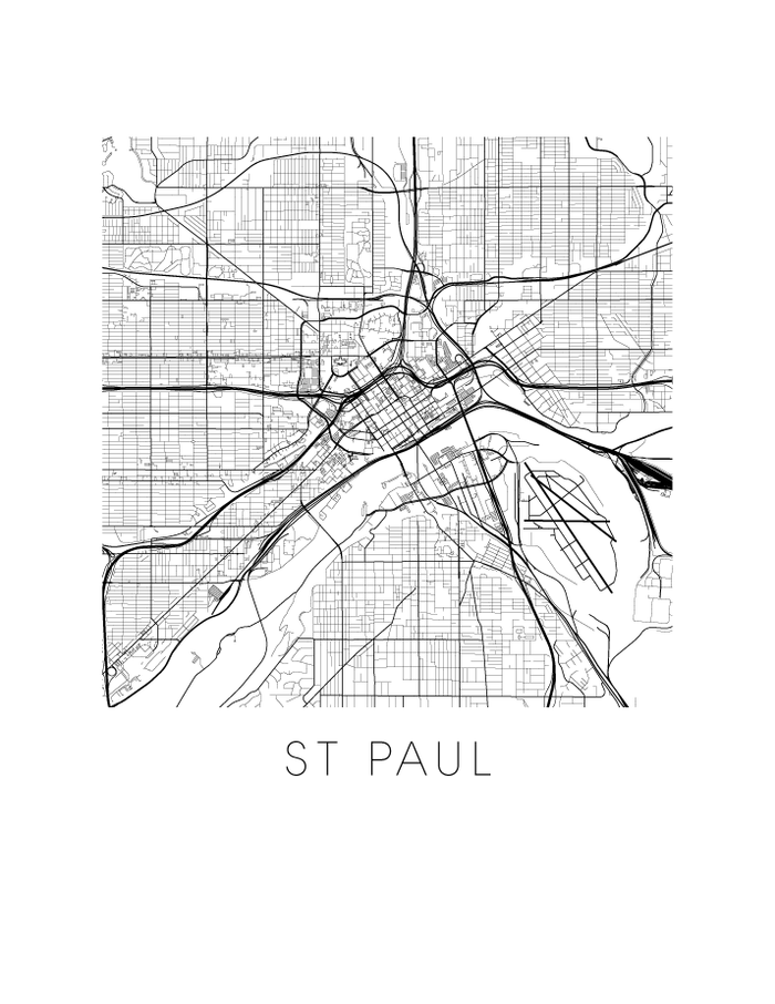 St Paul Map Print