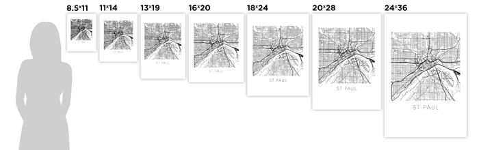 St Paul Map Print