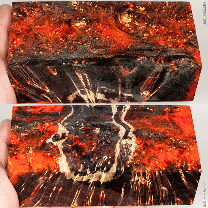 Stabilized wood box elder burl block