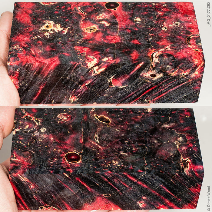 Stabilized wood box elder burl block