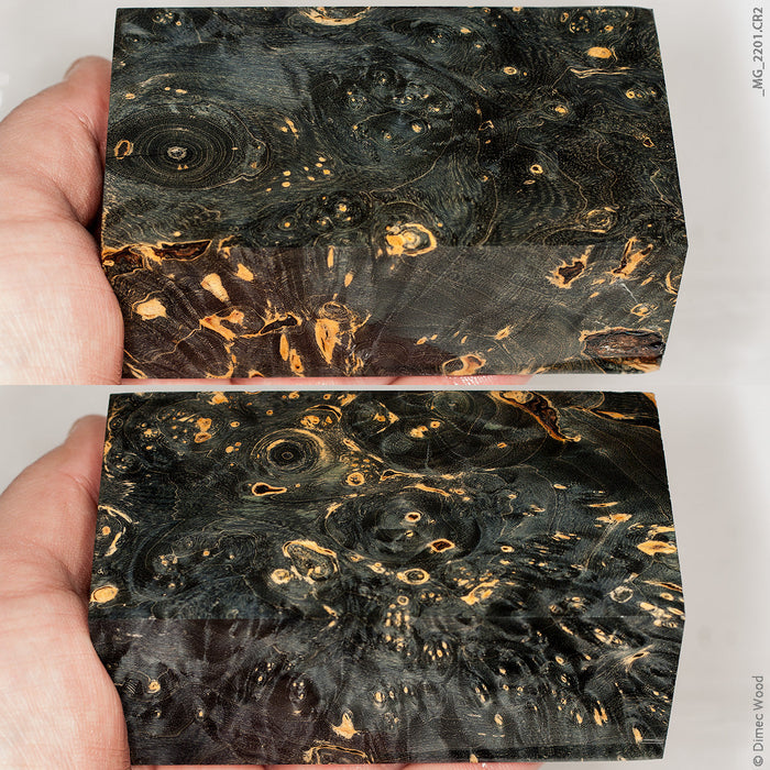 Stabilized wood box elder burl block