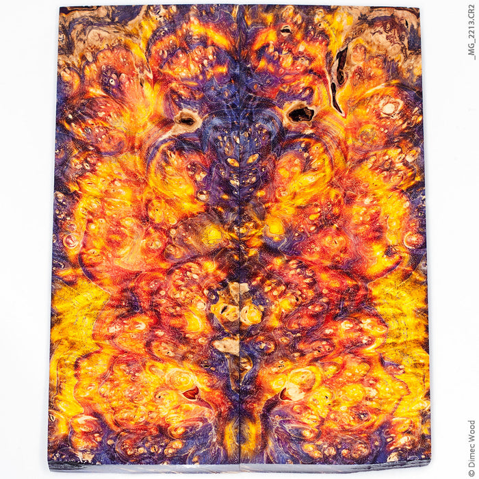 Stabilized wood box elder burl panels